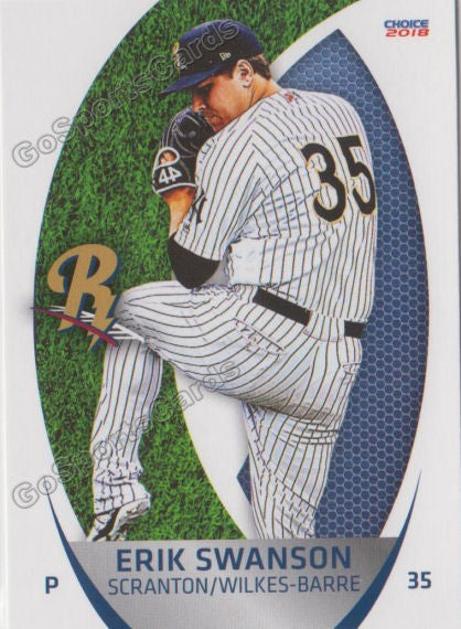 2018 Scranton Wilkes-Barre Railriders Erik Swanson #35 Game Used