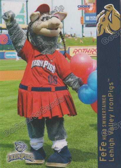 2017 Lehigh Valley IronPigs FeFe Mascot