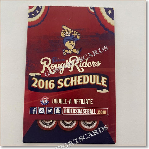 2016 Frisco RoughRiders Pocket Schedule