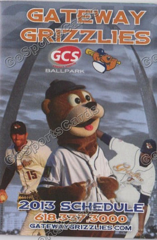 2013 Gateway Grizzlies Pocket Schedule