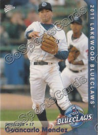 2011 Lakewood BlueClaws Geancarlo Mendez