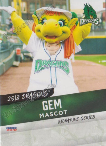 2018 Daytona Dragons Gem Mascot