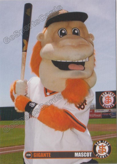 2018 San Jose Giants Gigante Mascot