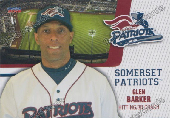 2016 Somerset Patriots Glen Barker Go Sports Cards