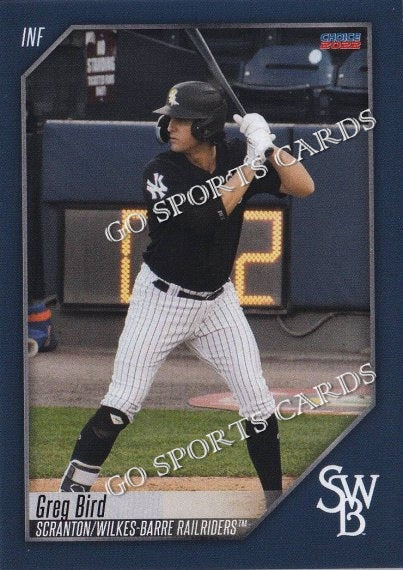 2022 Scranton Wilkes Barre RailRiders Greg Bird