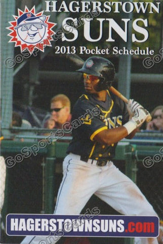 2013 Hagerstown Suns Pocket Schedule (Brian Goodwin)