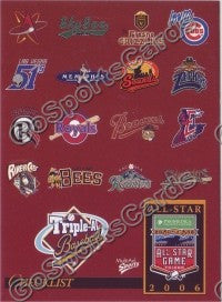 2006 Pacific Coast League All-Star Game Multi-Ad Header Card