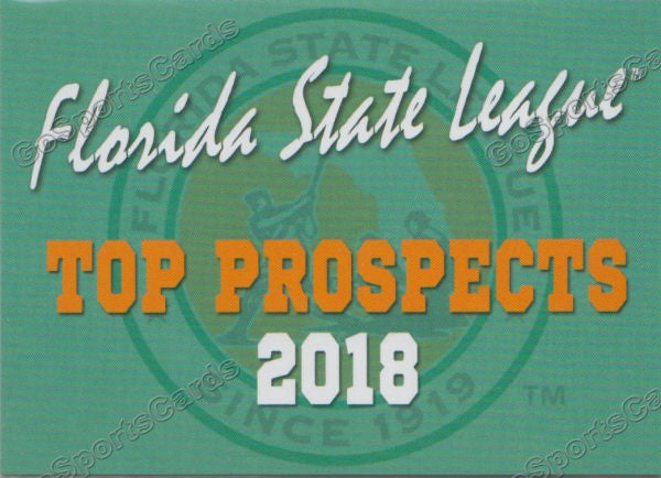 2018 Florida State League Top Prospects FSL Header Checklist