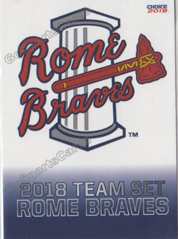 2018 Rome Braves Header Checklist