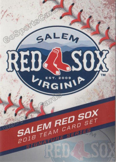 2018 Salem Red Sox Header Checklist