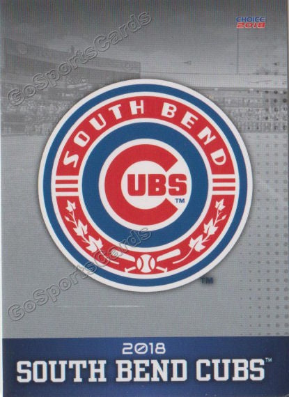 2018 South Bend Cubs Header Checklist