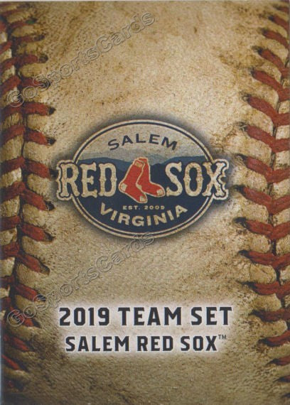 2019 Salem Red Sox Header Checklist