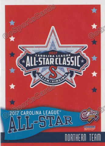 2017 Carolina League All Star N Checklist Header