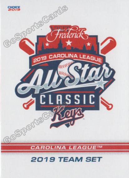 2019 Carolina League All Star RS Header Checklist