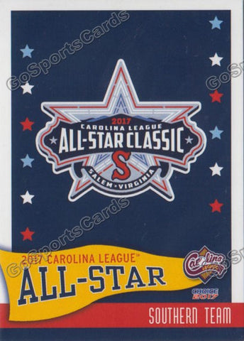 2017 Carolina League All Star S Header Checklist