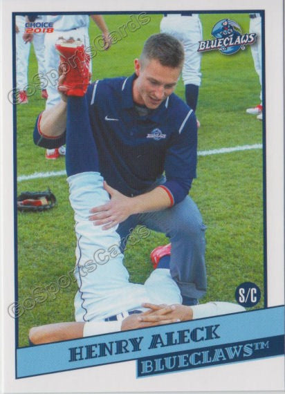 2018 Lakewood BlueClaws Henry Aleck