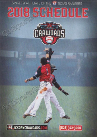 2018 Hickory Crawdads Pocket Schedule