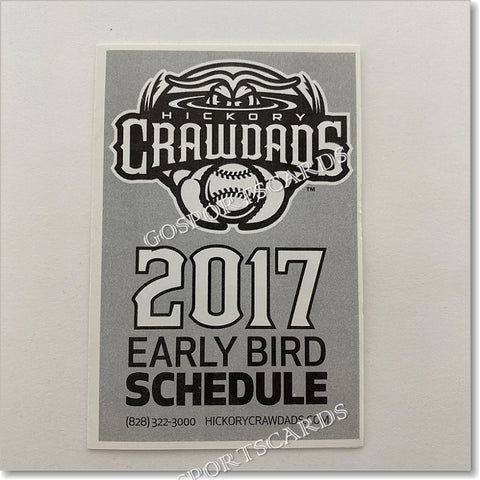 2017 Hickory Crawdads Early Bird Pocket Schedule