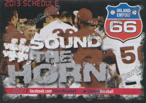 2013 Inland Empire 66ers Pocket Schedule