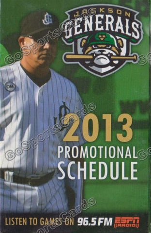 2013 Jackson Generals Pocket Schedule