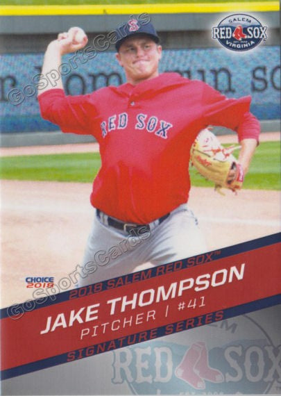 2018 Salem Red Sox Jake Thompson