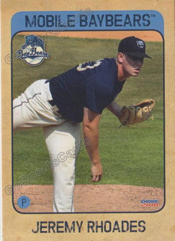 2018 Mobile Baybears Jeremy Rhoades