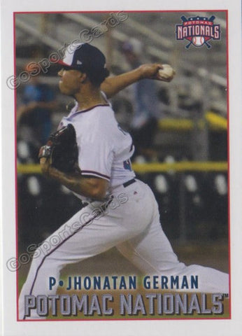 2019 Potomac Nationals Jhonatan German