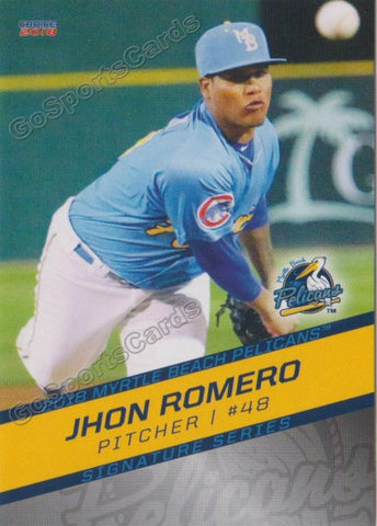 2018 Myrtle Beach Pelicans Jhon Romero