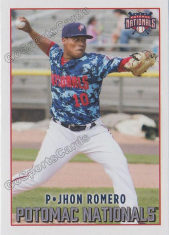 2019 Potomac Nationals Jhon Romero