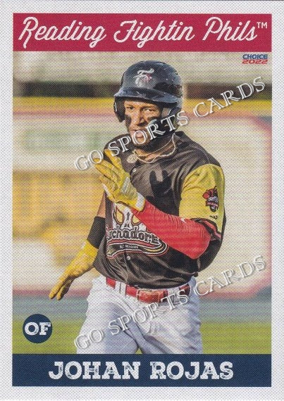 2023 Reading Fightin Phils #2 Johan Rojas Philadelphia Phillies