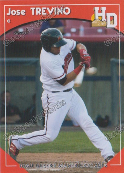 2016 High Desert Mavericks Jose Trevino – Go Sports Cards