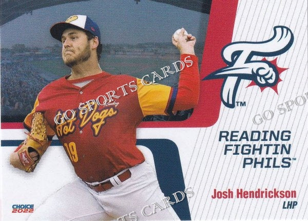 2022 Reading Fightin Phils 1st Josh Hendrickson