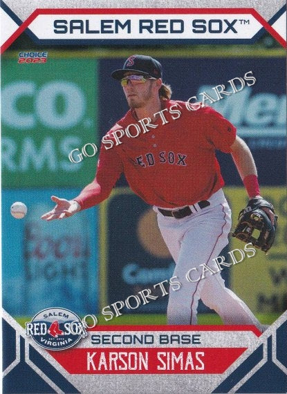 2022 Salem Red Sox Update Karson Simas – Go Sports Cards