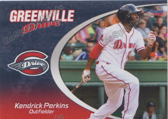 2013 Greenville Drive Kendrick Perkins – Go Sports Cards