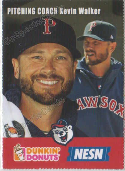 2018 Pawtucket Red Sox Dunkin Donuts SGA Kevin Walker