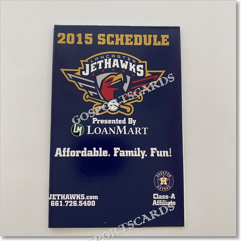 2015 Lancaster JetHawks Pocket Schedule Go Sports Cards