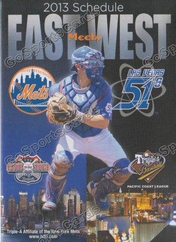 2013 Las Vegas 51s Pocket Schedule (Travis D'Arnaud)