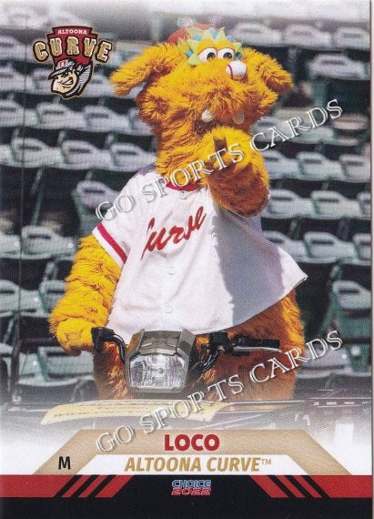 2022 Altoona Curve Loco Mascot