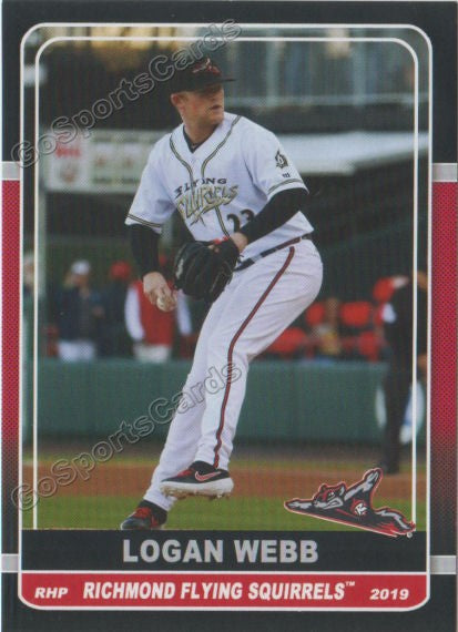 2019 Richmond Flying Squirrels Logan Webb