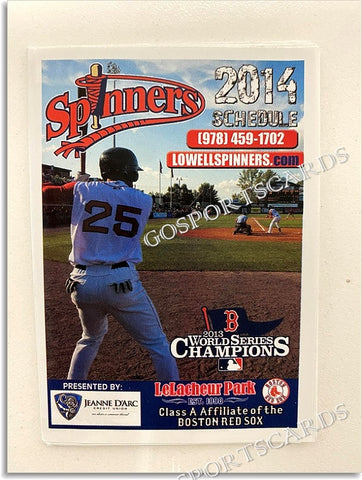 2014 Lowell Spinners Pocket Schedule