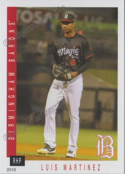 2019 Birmingham Barons Luis Martinez