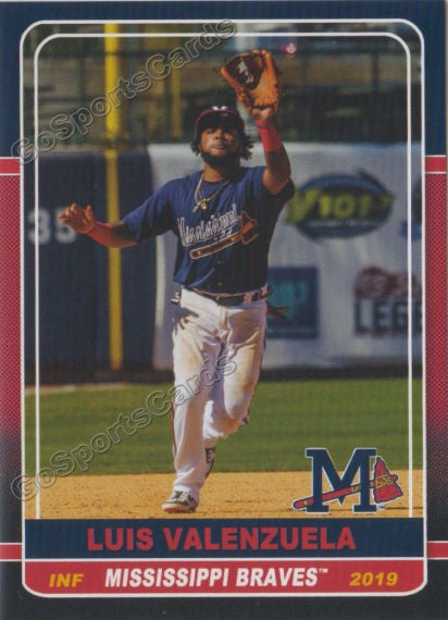 2019 Mississippi Braves Luis Valenzuela