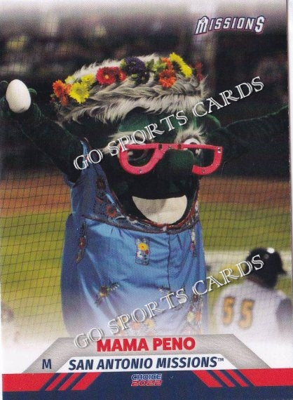 2022 San Antonio Missions Mama Peno Mascot