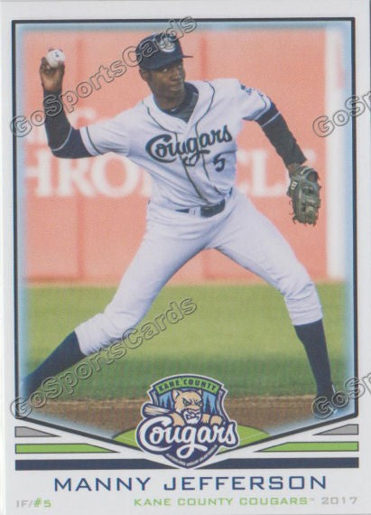 2017 Kane County Cougars Manny Jefferson