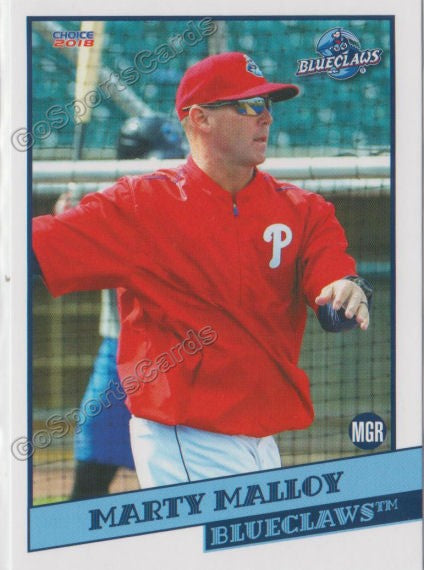 2018 Lakewood BlueClaws Marty Malloy