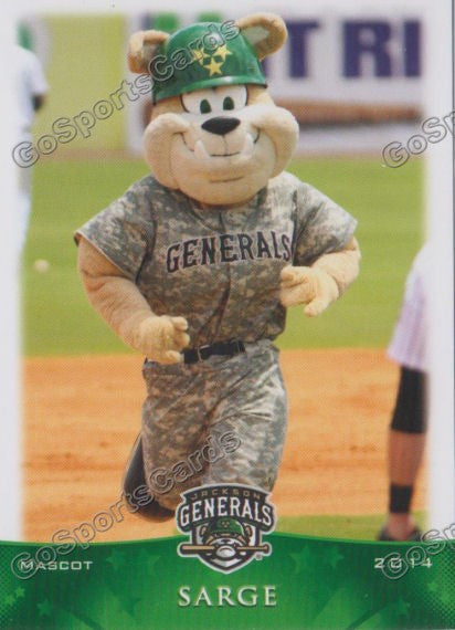 2014 Jackson Generals Sarge Mascot