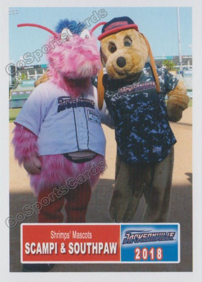 2018 Jacksonville Jumbo Shrimp Southpaw Scampi Mascot