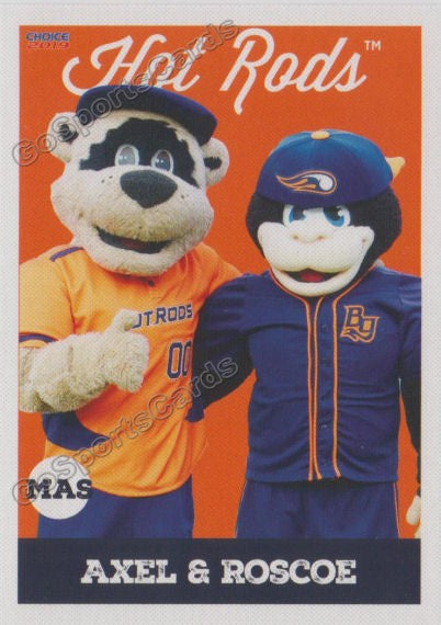 2019 Bowling Green Hot Rods Axel and Roscoe Mascot – Go Sports Cards
