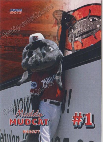 2019 Carolina Mudcats Muddy Mudcat Mascot