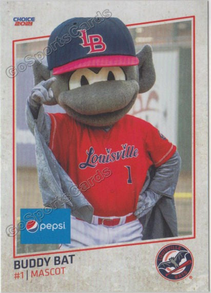Buddy Bat, Louisville Bats mascot; AAA International League